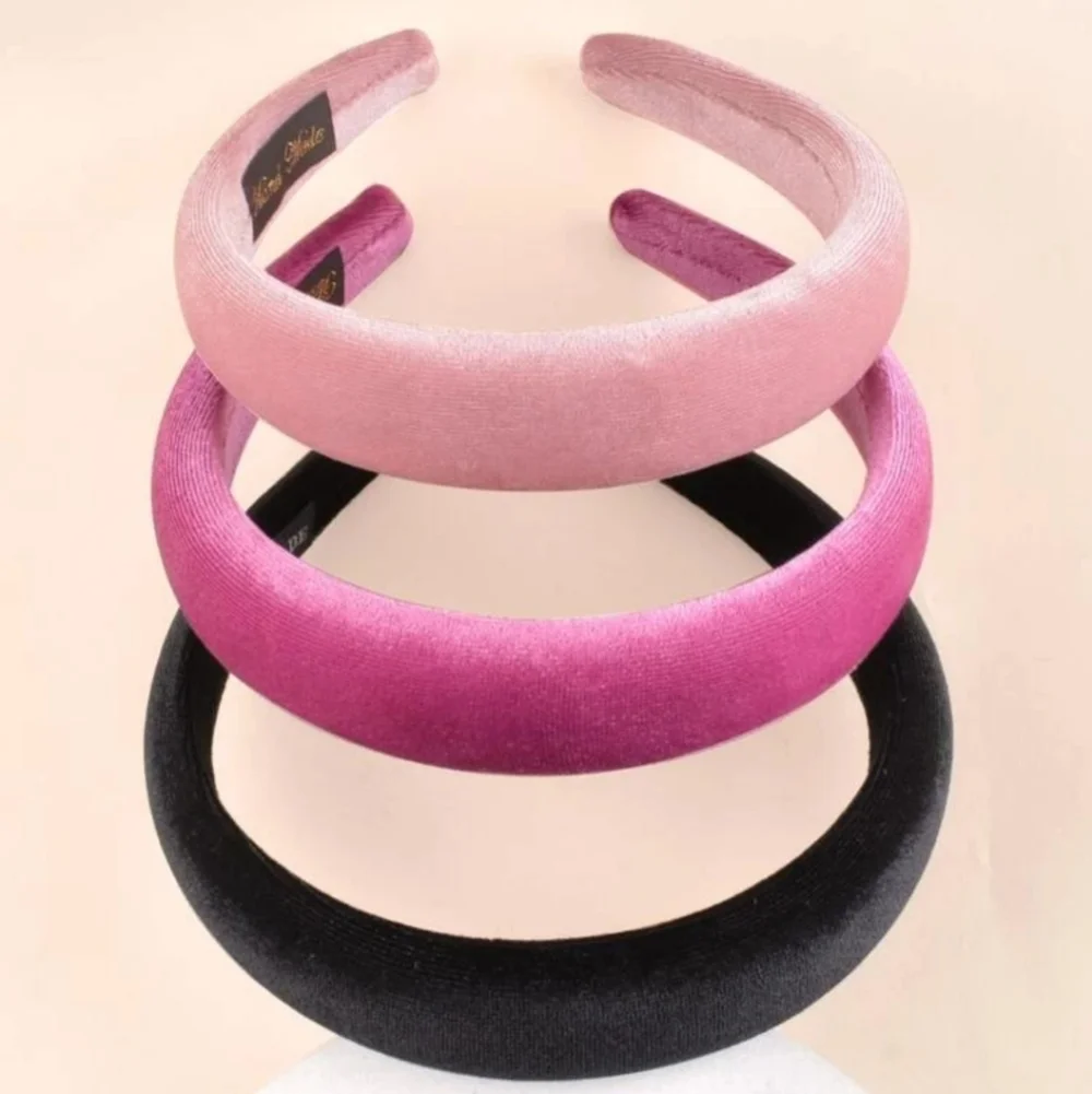 Velvet hair hoop 3 pc set bundle